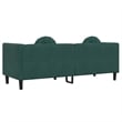 Bowery Hill Contemporary Sofa in Dark Green Polyester Velvet