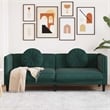 Bowery Hill Contemporary Sofa in Dark Green Polyester Velvet