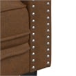 Bowery Hill Modern / Contemporary Chesterfield Sofa in Brown Fabric