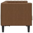 Bowery Hill Modern / Contemporary Chesterfield Sofa in Brown Fabric
