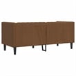 Bowery Hill Modern / Contemporary Chesterfield Sofa in Brown Fabric