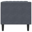 Bowery Hill Contemporary Chesterfield Single Sofa Chair in Dark Grey