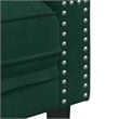 Bowery Hill Contemporary Chesterfield Single Sofa Chair in Dark Green