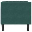 Bowery Hill Contemporary Chesterfield Single Sofa Chair in Dark Green