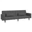 Bowery Hill Contemporary Sofa Bed in Dark Gray Finish Fabric