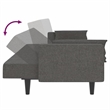 Bowery Hill Contemporary Sofa Bed in Dark Gray Finish Fabric