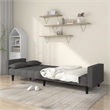 Bowery Hill Contemporary Sofa Bed in Dark Gray Finish Fabric