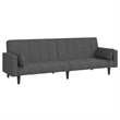 Bowery Hill Contemporary Sofa Bed in Dark Gray Finish Fabric