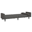 Bowery Hill Contemporary Sofa Bed in Dark Gray Finish Fabric