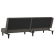 Bowery Hill Contemporary Sofa Bed in Dark Grey Polyester Velvet
