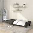 Bowery Hill Contemporary Sofa Bed in Dark Grey Polyester Velvet