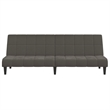 Bowery Hill Contemporary Sofa Bed in Dark Grey Polyester Velvet