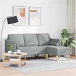 Bowery Hill Contemporary Sofa Set in Light Gray Finish Fabric