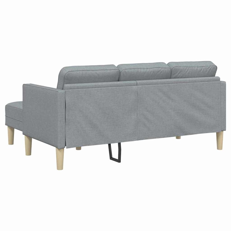 Bowery Hill Contemporary Sofa Set in Light Gray Finish Fabric