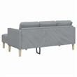 Bowery Hill Contemporary Sofa Set in Light Gray Finish Fabric