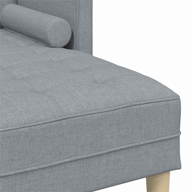 Bowery Hill Contemporary Sofa Set in Light Gray Finish Fabric