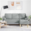 Bowery Hill Contemporary Sofa Set in Light Gray Finish Fabric