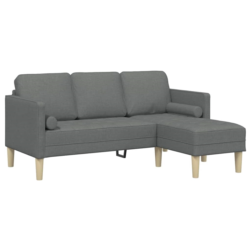 Bowery Hill Contemporary Sofa Set in Dark Gray Finish Fabric