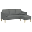 Bowery Hill Contemporary Sofa Set in Dark Gray Finish Fabric