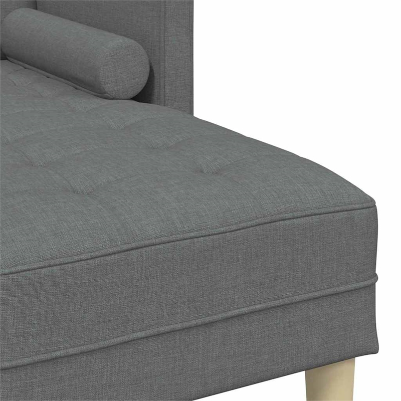 Bowery Hill Contemporary Sofa Set in Dark Gray Finish Fabric