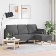 Bowery Hill Contemporary Sofa Set in Dark Gray Finish Fabric