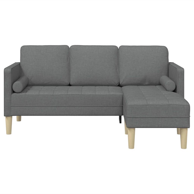 Bowery Hill Contemporary Sofa Set in Dark Gray Finish Fabric