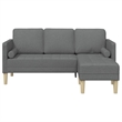 Bowery Hill Contemporary Sofa Set in Dark Gray Finish Fabric