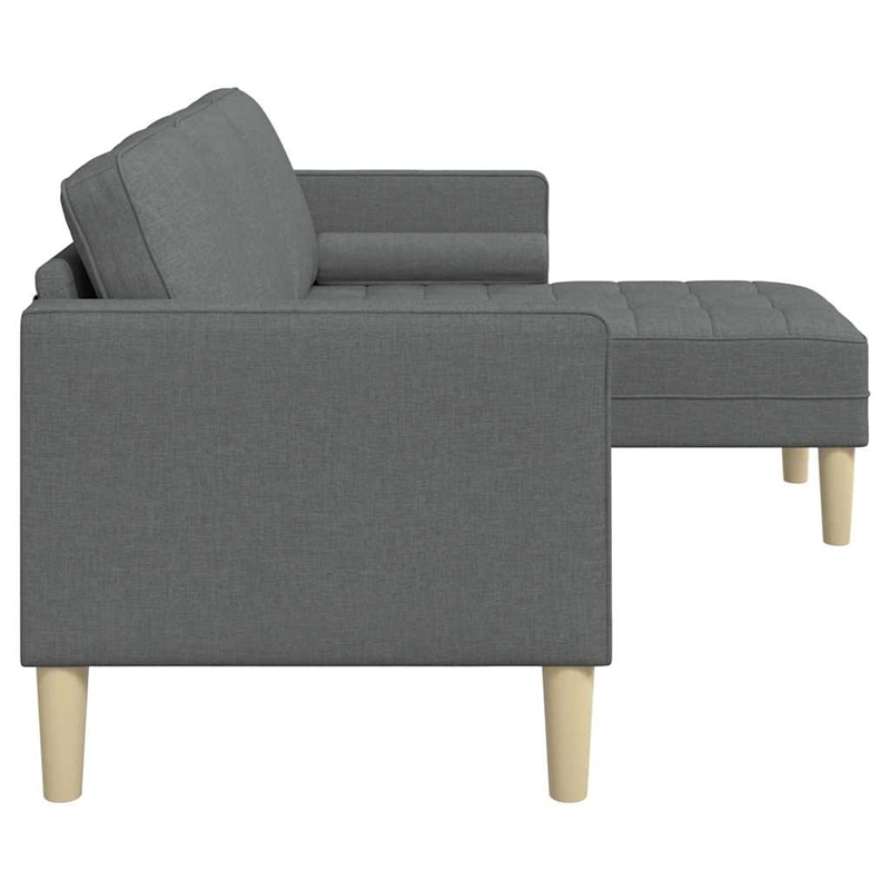 Bowery Hill Contemporary Sofa Set in Dark Gray Finish Fabric