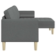 Bowery Hill Contemporary Sofa Set in Dark Gray Finish Fabric