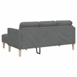 Bowery Hill Contemporary Sofa Set in Dark Gray Finish Fabric