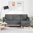 Bowery Hill Contemporary Sofa Set in Dark Gray Finish Fabric