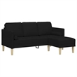 Bowery Hill Modern / Contemporary Sofa Set in Black Finish Fabric