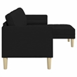 Bowery Hill Modern / Contemporary Sofa Set in Black Finish Fabric