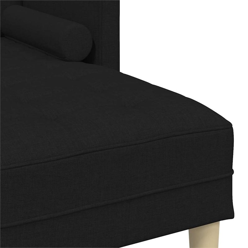 Bowery Hill Modern / Contemporary Sofa Set in Black Finish Fabric