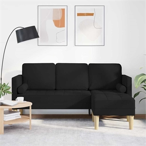 Bowery Hill Modern / Contemporary Sofa Set in Black Finish Fabric