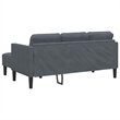 Bowery Hill Contemporary Velvet Sofa Set in Dark Gray Finish