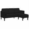 Bowery Hill Modern / Contemporary Velvet Sofa Set in Black Finish