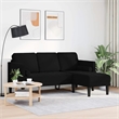 Bowery Hill Modern / Contemporary Velvet Sofa Set in Black Finish