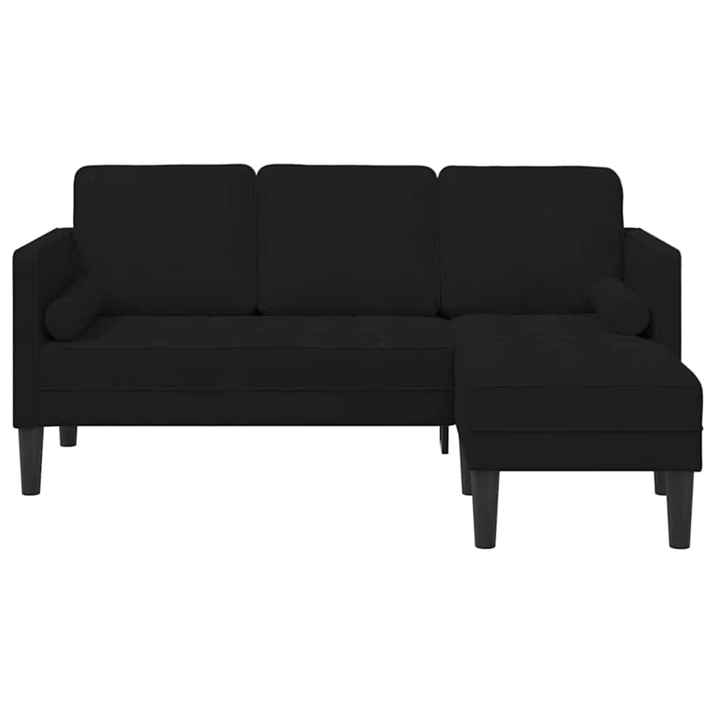 Bowery Hill Modern / Contemporary Velvet Sofa Set in Black Finish