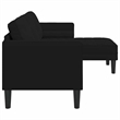 Bowery Hill Modern / Contemporary Velvet Sofa Set in Black Finish