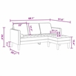 Bowery Hill Modern / Contemporary Velvet Sofa Set in Black Finish