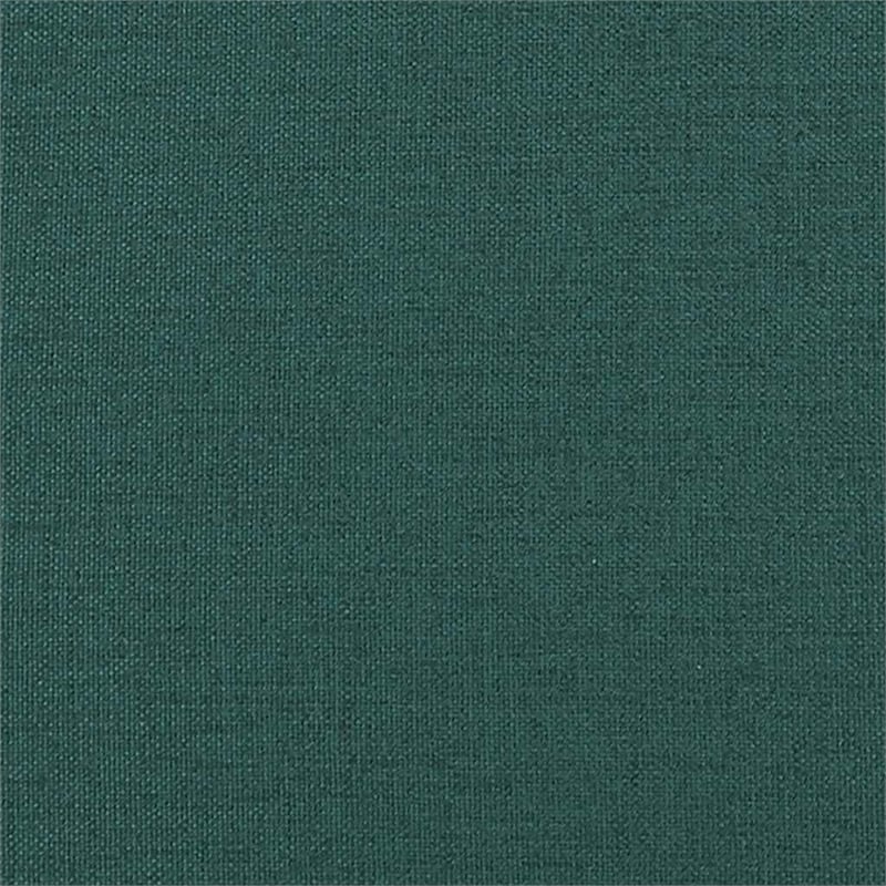 Bowery Hill Contemporary Polyester Chesterfield Sofa in Dark Green