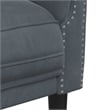 Bowery Hill Contemporary Single Sofa Chair in Dark Grey Velvet