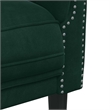 Bowery Hill Contemporary Single Sofa Chair in Dark Green Polyester