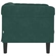 Bowery Hill Contemporary Single Sofa Chair in Dark Green Polyester