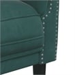 Bowery Hill Contemporary Single Sofa Chair in Dark Green Polyester