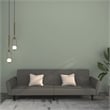 Bowery Hill Contemporary Sleeper Sofa Bed in Dark Gray Polyester