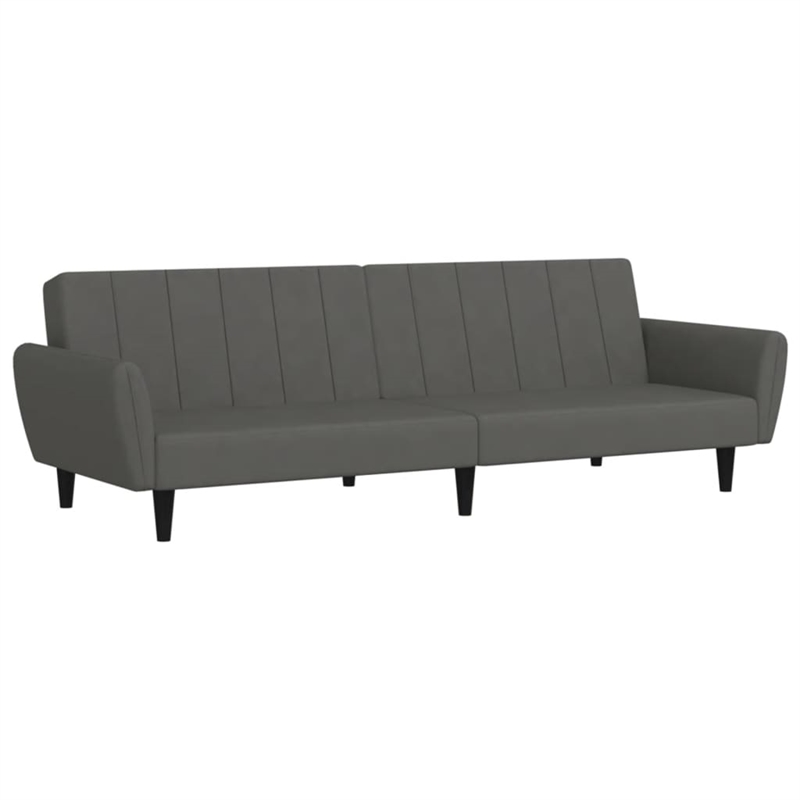 Bowery Hill Contemporary Sleeper Sofa Bed in Dark Gray Polyester