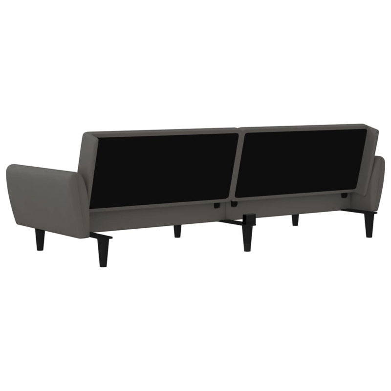 Bowery Hill Contemporary Sleeper Sofa Bed in Dark Gray Polyester