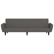 Bowery Hill Contemporary Sleeper Sofa Bed in Dark Gray Polyester